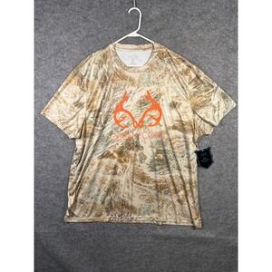 Ocean Coast Realtree Edge Orange‎ Logo Camo T-Shirt Mens 3XLT 3XL Tall NWT